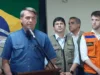 Bolsonaro concede entrevista sobre as áreas afetadas pelas chuvas no Estado