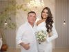 Amado Batista se casa com a Miss Universo Calita Franciele, 50 anos mais jovem