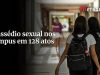 O assédio sexual nos câmpus em 128 atos. Do PORTAL METRÓPOLES